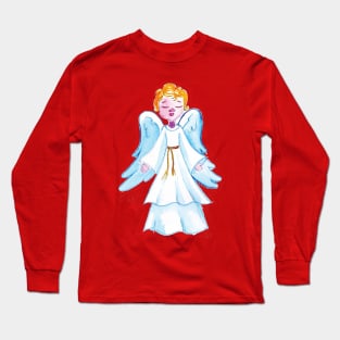 Christmas Angel front view in Long Sleeve T-Shirt